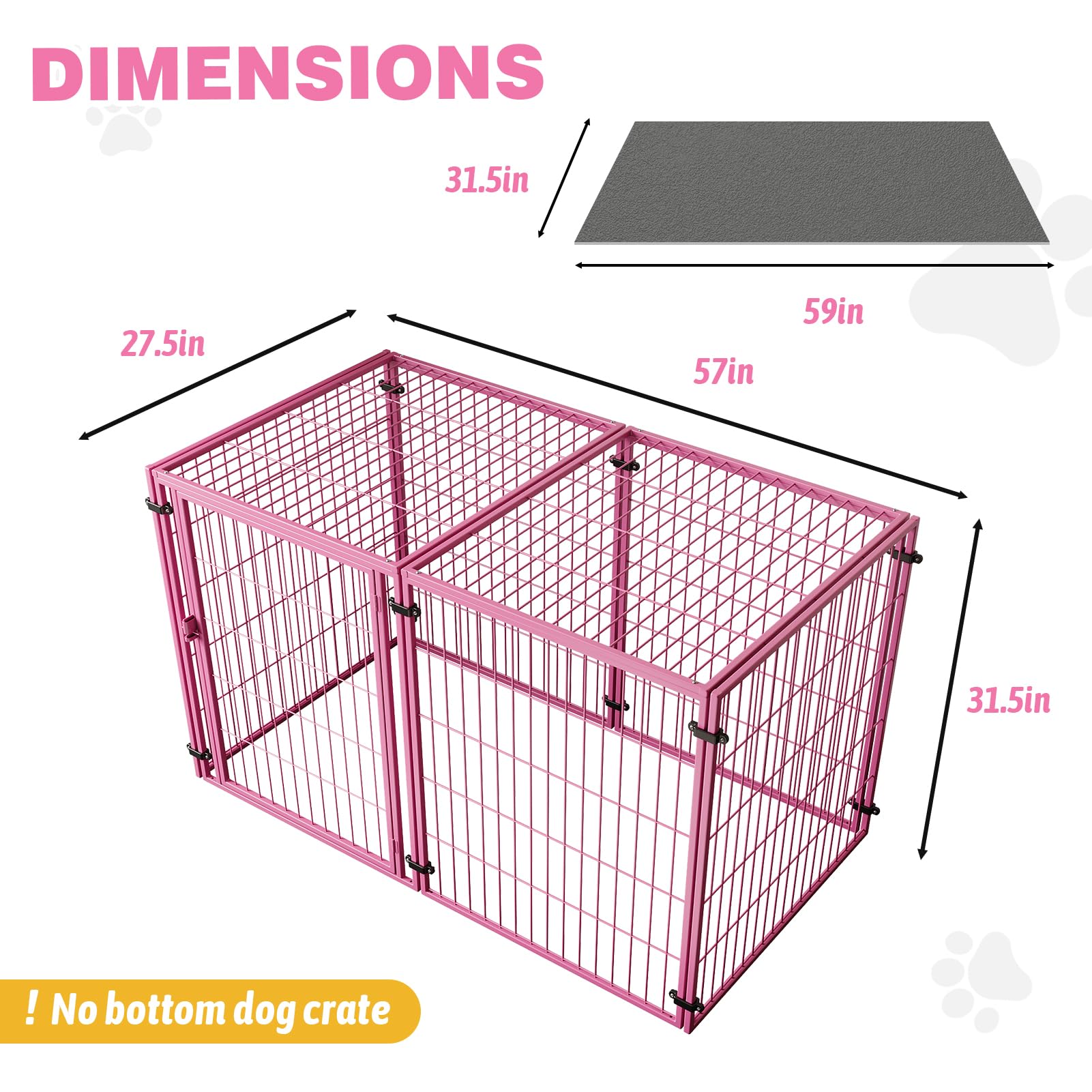 Amazon.com : XPIY Large Dog Crate – 59 Inch Metal Kennel for